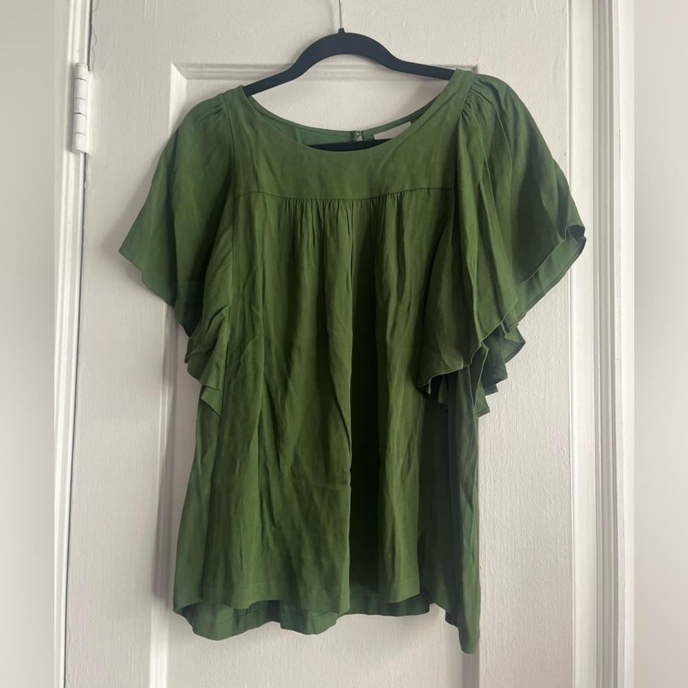 Anthropologie (Maeve) Green Women's Top